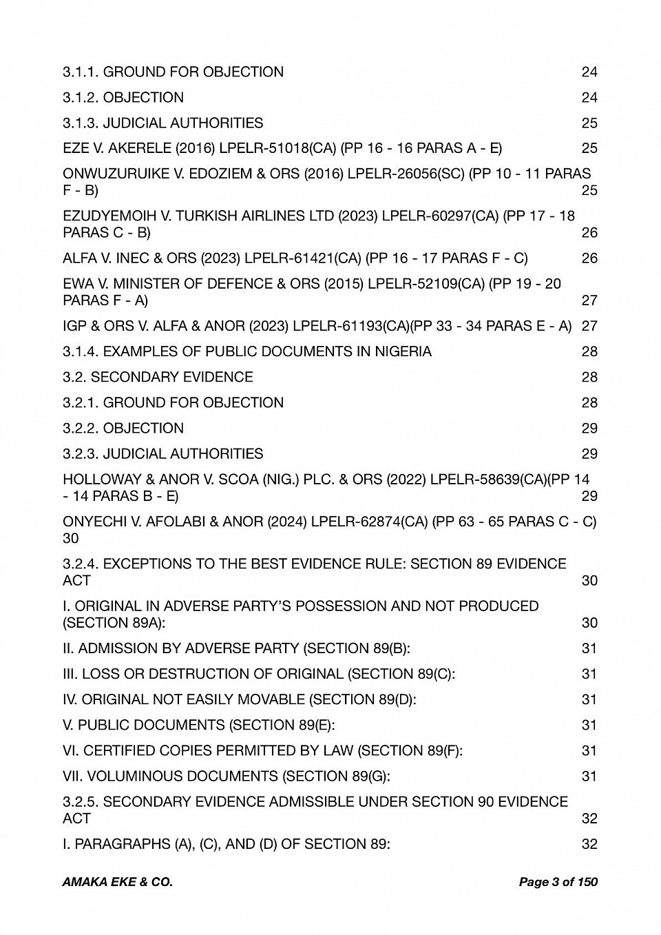 RULES OF EVIDENCE AND OBJECTIONS