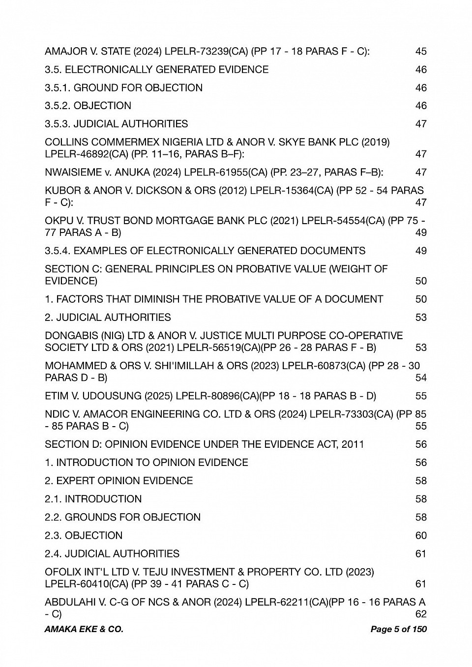 RULES OF EVIDENCE AND OBJECTIONS