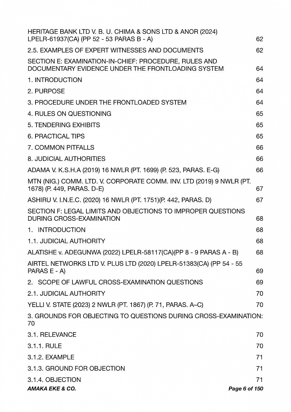RULES OF EVIDENCE AND OBJECTIONS