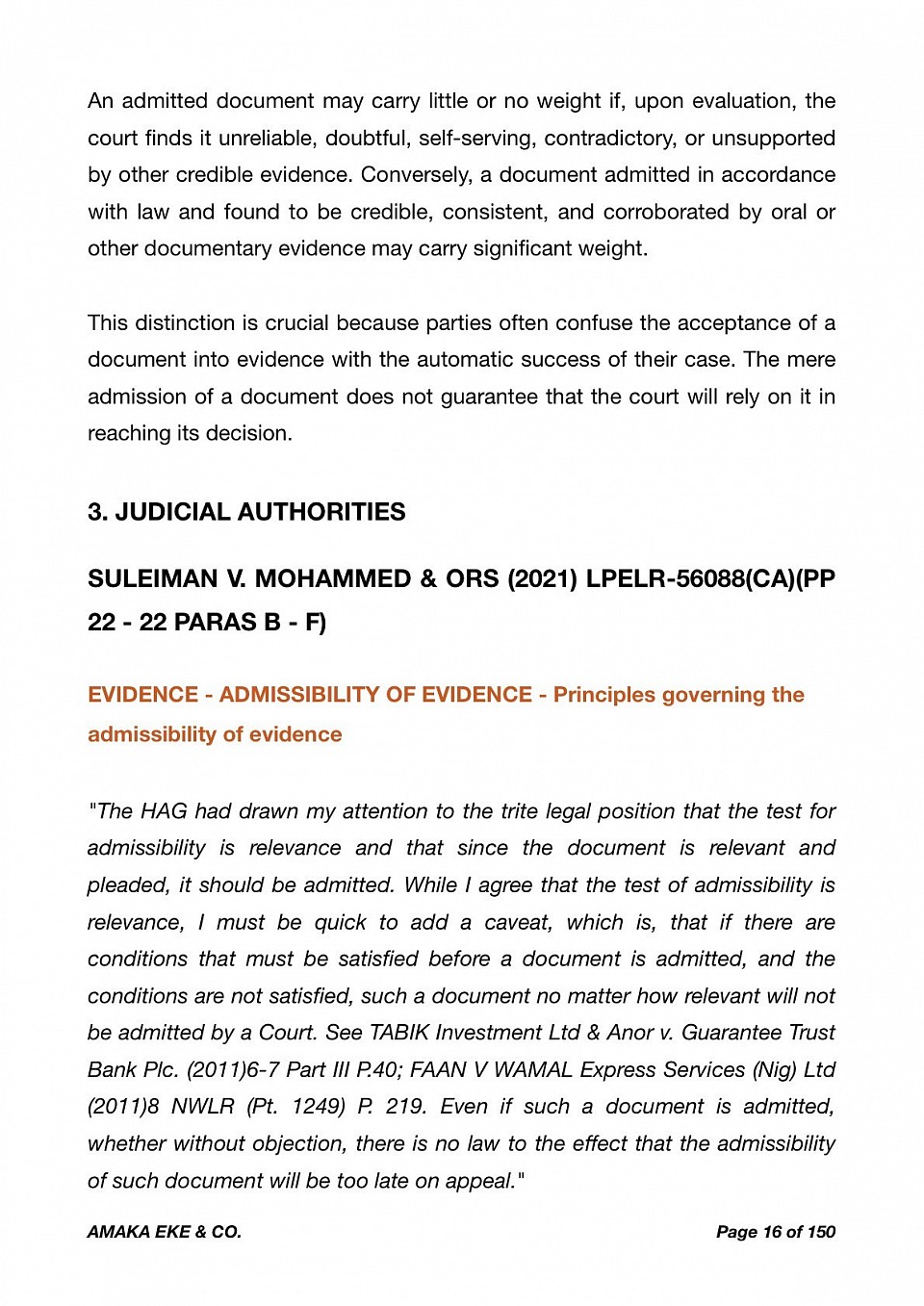 RULES OF EVIDENCE AND OBJECTIONS